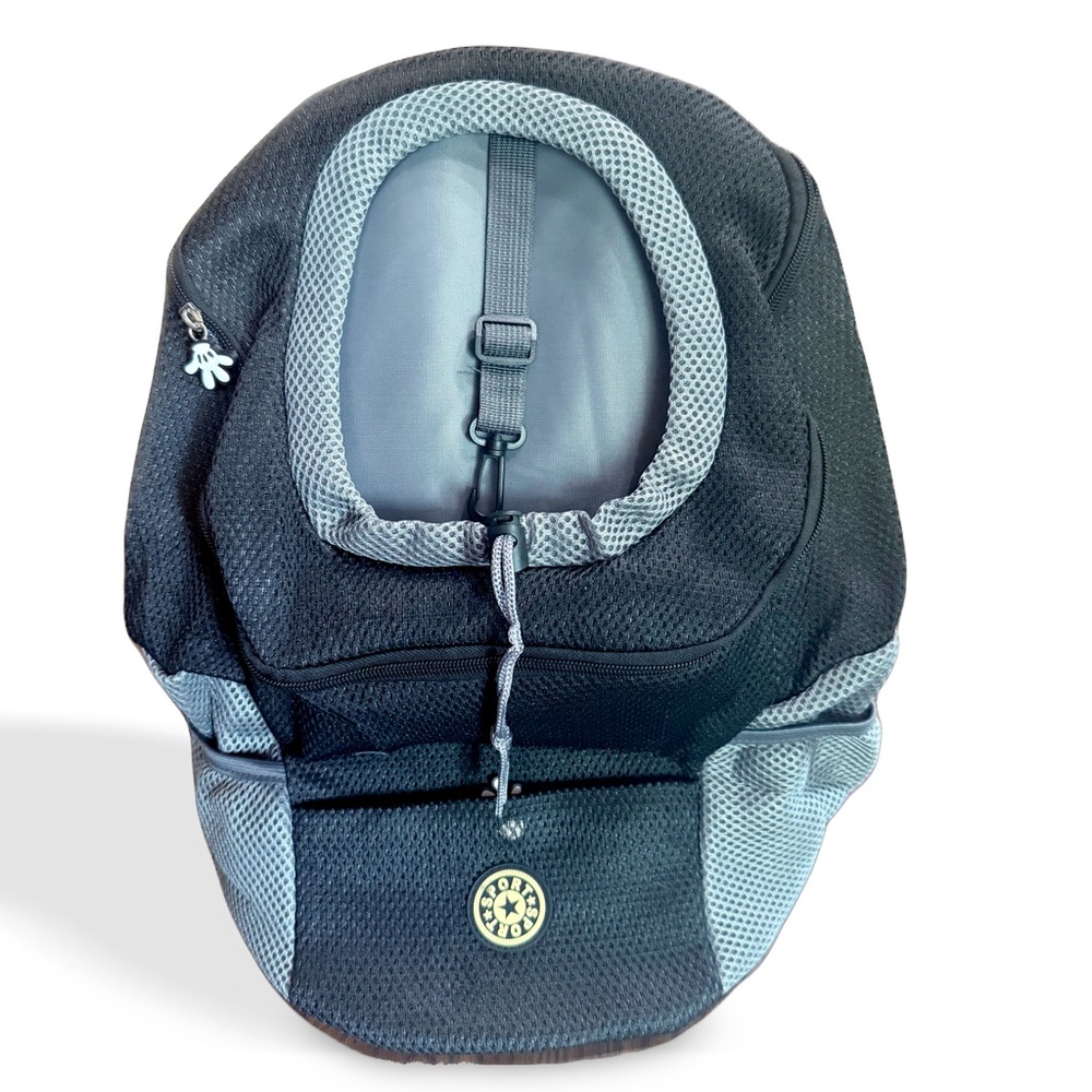 Kipling Travel Backpack and Pet Carrier in Black and Gray